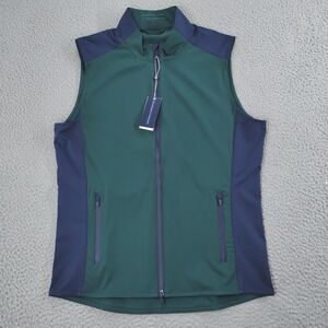 Holderness & Bourne Hayes Vest Mens Medium Pine Green Golf Softshell Wind Vest